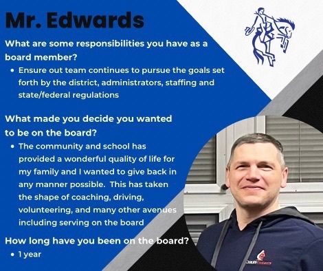 Photo and interview of a school board member.