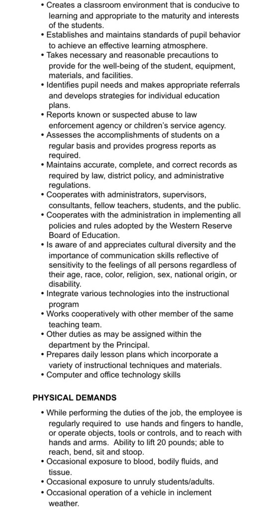 Job description