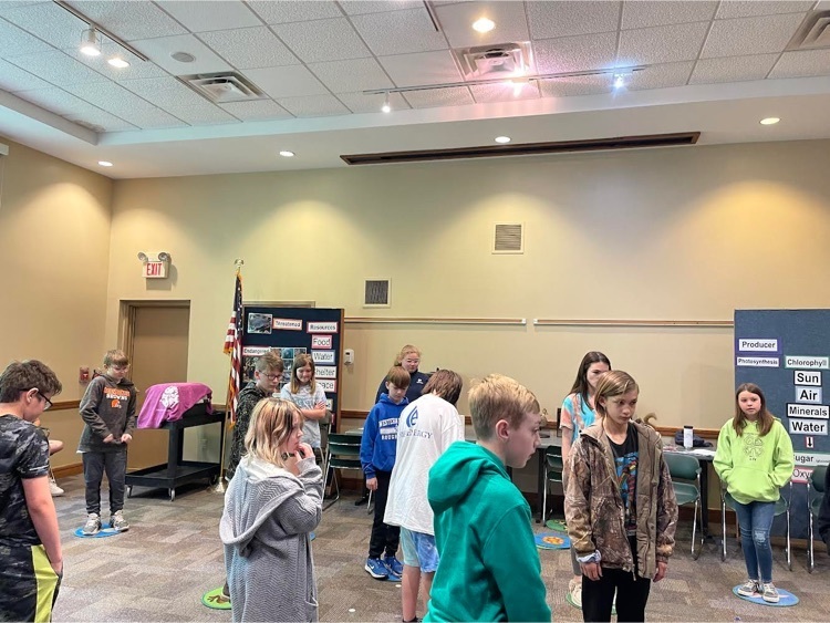 Fifth graders at the science center.