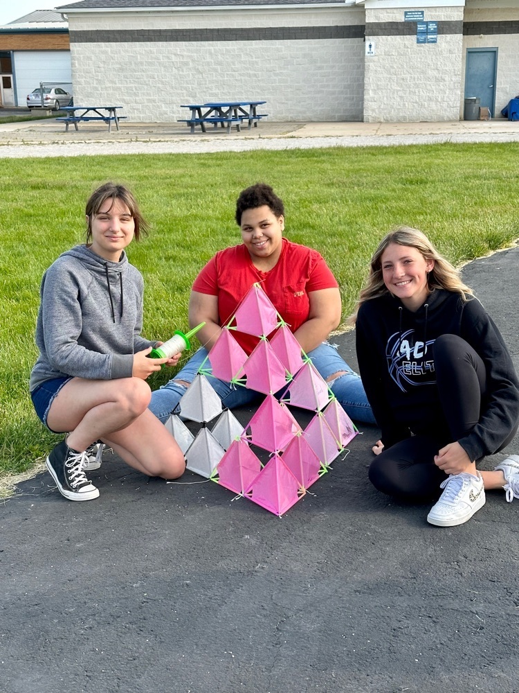 HS geometry students flying kites.