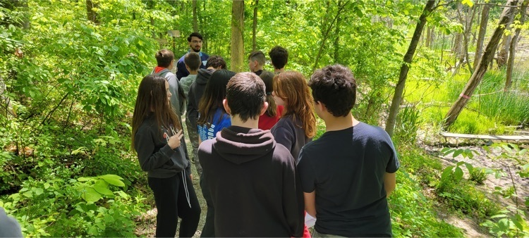 Sixth graders at Old Woman Creek.