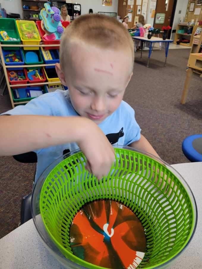 Preschoolers playing outside.