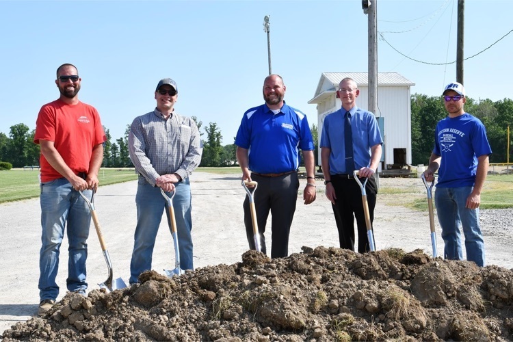 The community gathered for a ground breaking ceremony.